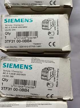 咨询原装正品西门子接触器 3TF3100-0BB4  DC2议价