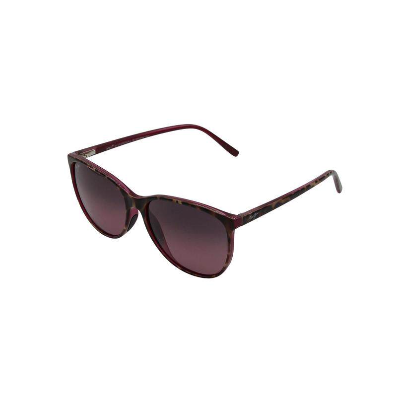 代购MauiJim女士太阳镜偏光防紫外线高清视野抗眩光纹酒红色全框