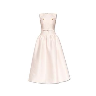 代购Self-Portrait无袖连衣裙优雅剪裁修身显瘦浪漫风长裙