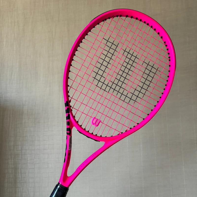 代购威尔胜Wilson Clash 100L V2霓虹粉色网球拍少女粉巴黎限定