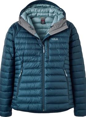 代购rab女士羽绒服保暖轻便易收纳轻量连帽长袖户外Microlight