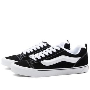 范斯正品 Vault 黑色低帮鞋 防滑板鞋 24热卖 Knu VANS Skool 女鞋