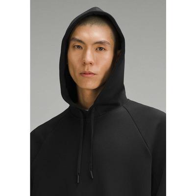 lululemon露露乐蒙运动卫衣男快干舒适透气贴身黑色纯色抽绳帽