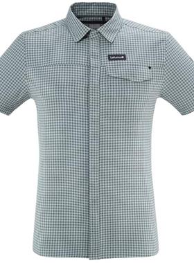 代购lafuma男士户外T恤快干排汗防蚊短袖衬衫短袖翻领速干衣SKIM