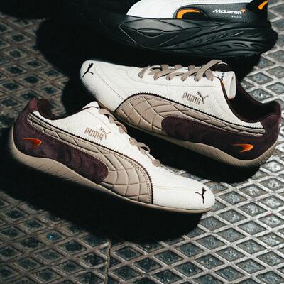 代购Puma X McLAREN RACING彪马迈凯伦车队联名款复古拼色赛车鞋