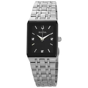 海外代购BULOVA/宝路华男士手表欧美腕表镶钻时标生活防水不锈钢