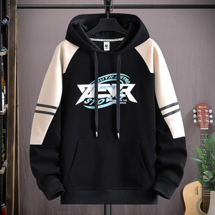 以连帽卫衣男款2026春秋季新款初高中生青少年休闲外套大童潮流純