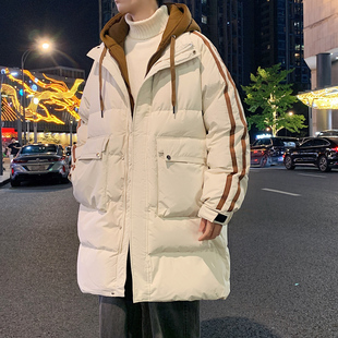 以羽绒服男款中长款2025新冬季青少年防寒冬装潮牌加厚保暖外套純