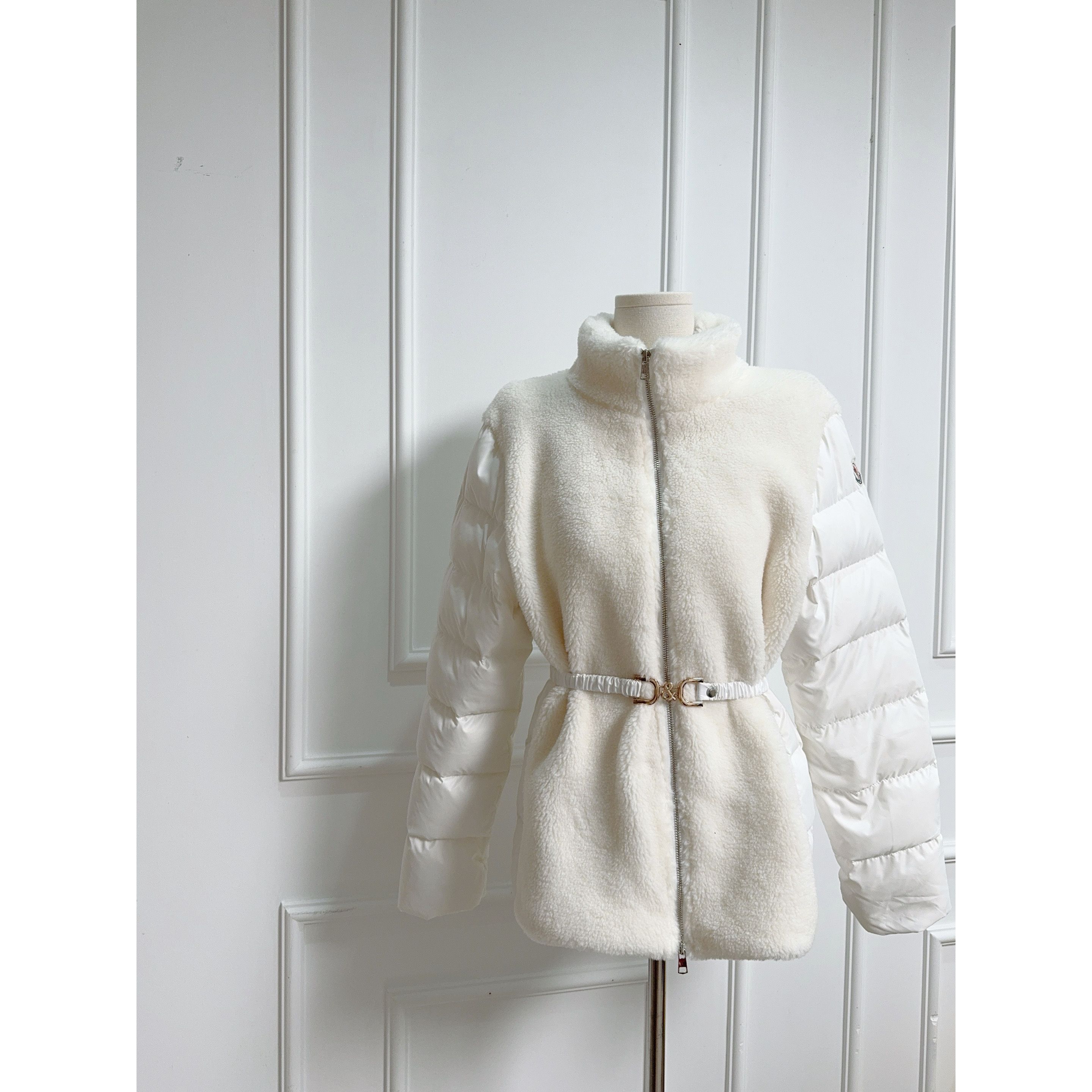 DoggyQin 锁温羊毛羽绒/三星90白鸭绒羽绒服冬季全羊毛拼接外套