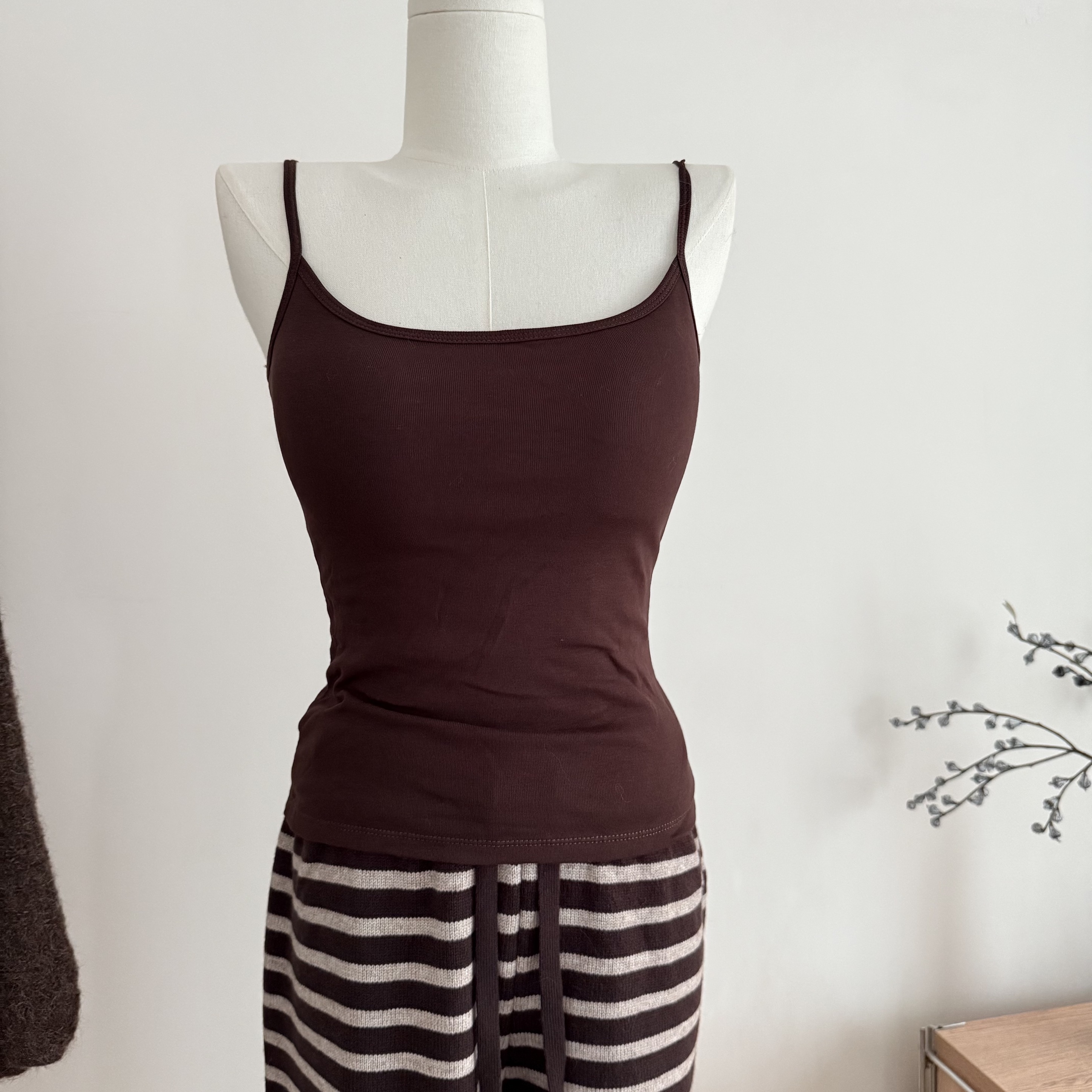 安火火韩系甜美辣妹吊带背心女初秋新款内搭修身显瘦无袖短款上衣