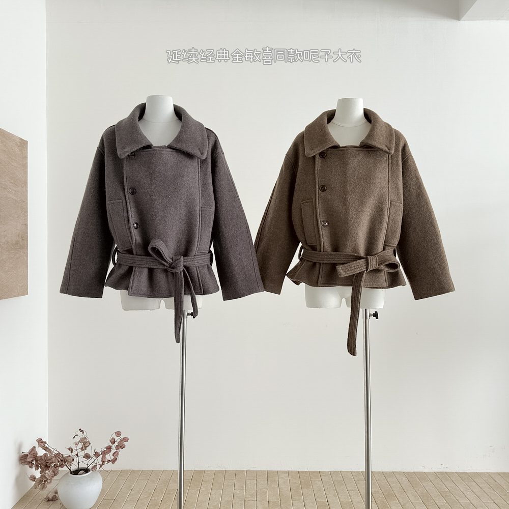 Xzichic延续经典金敏喜同款呢子大衣冬季女57羊毛10羊驼毛呢外套
