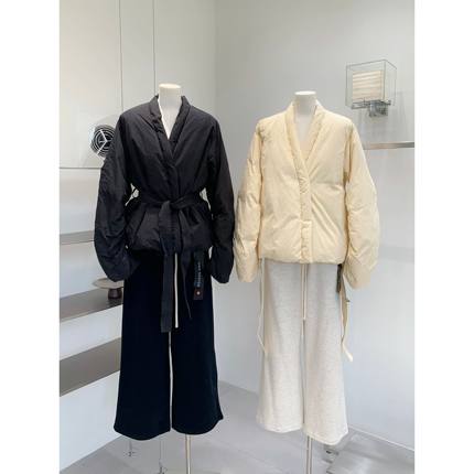 cookadaily人鱼中式老钱宽松慵懒保暖90白鸭绒羽绒服加厚保暖外套