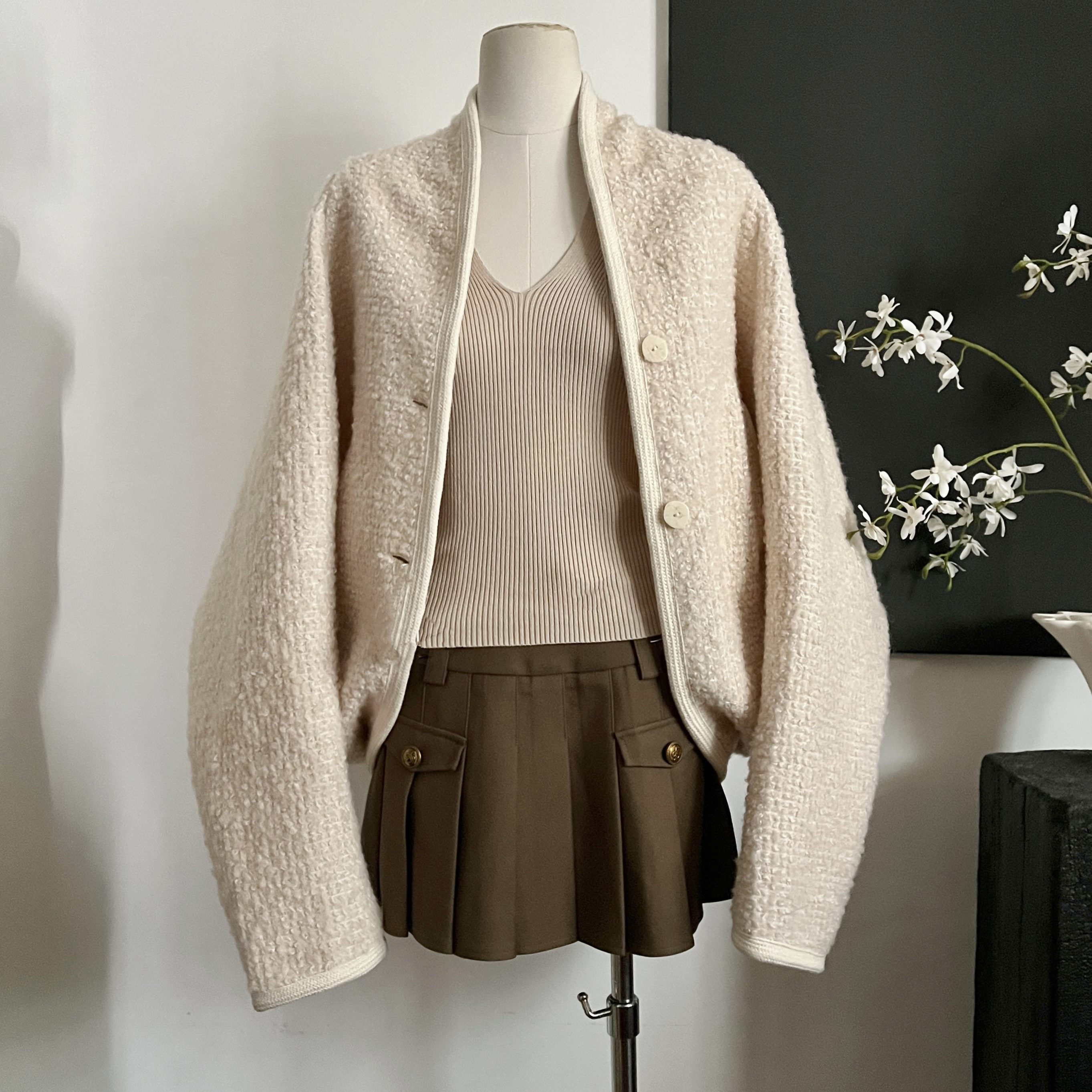 Xzichic 10.20/20点 落肩显瘦羊毛呢子大衣高级感冬季保暖外套女