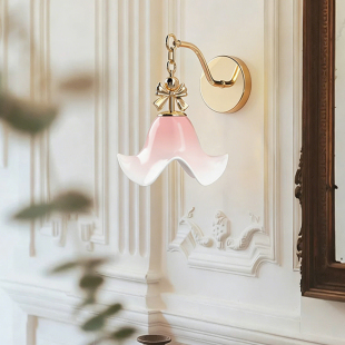 法式奶油风卧室壁灯高级感走廊过道书房客厅包豪斯氛围床头小吊灯
