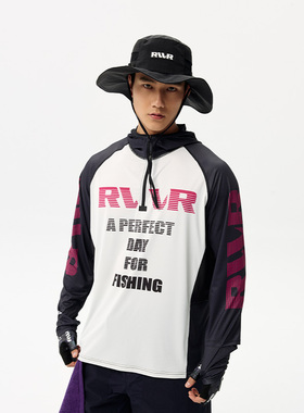 RVVR25款冰丝防晒服连帽防晒衣户外路亚春夏长袖钓鱼服透气速干