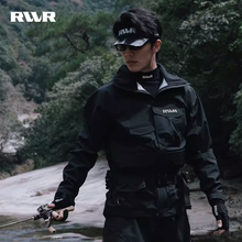 23新款RVVR冲锋衣黑武士二代硬壳外套户外路亚钓鱼服防风防雨透气