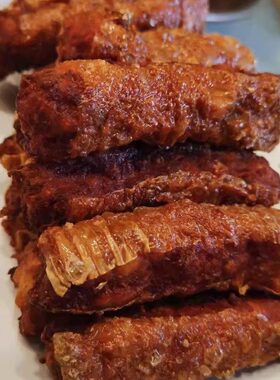 北京牛街聚宝源炸松肉油炸牛肉清真熟食现炸即食老北京小吃零食