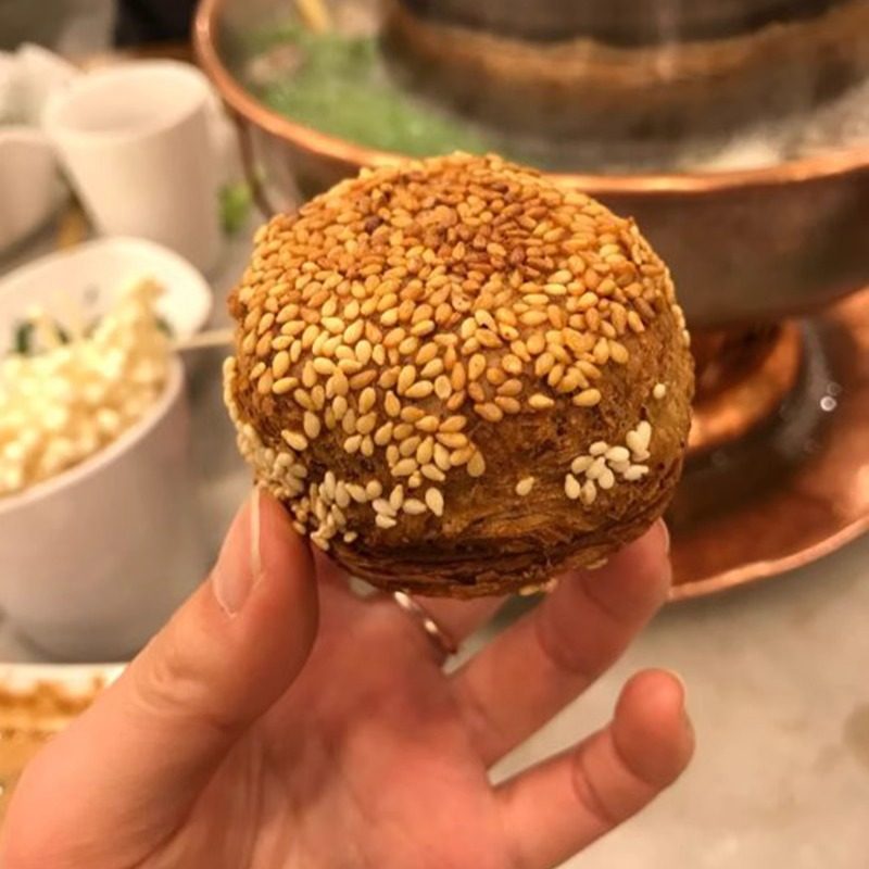 北京牛街聚宝源总店一品烧饼芝麻酱小烧饼咸口酥脆火锅保质期10天