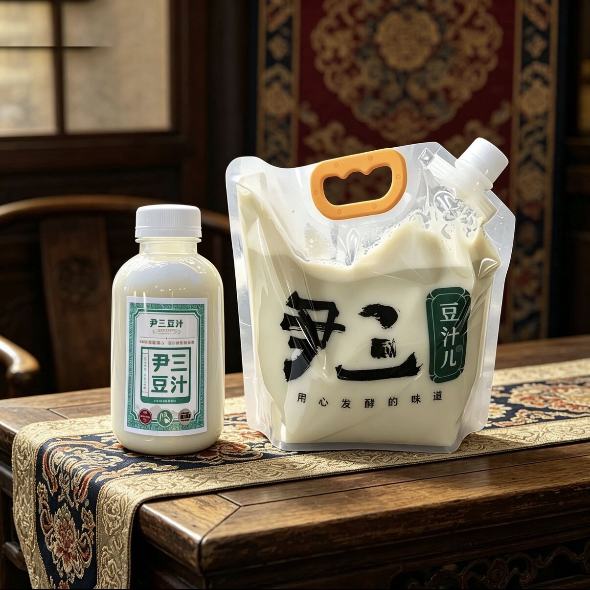 北京尹三豆汁熟豆汁老北京豆汁酸味植物蛋白饮料