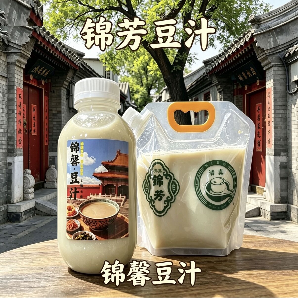 北京锦芳豆汁锦馨豆汁老北京豆汁熟豆汁酸味植物蛋白饮料