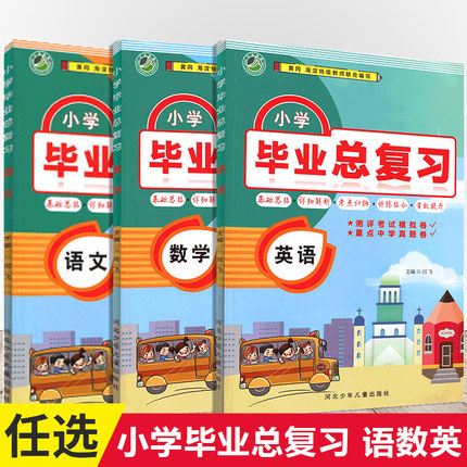 2022全新正版 小学毕业总复习 语文英语数学小升初 小学毕业升学总复习 系统人教版 小学升学全真模拟试卷 考试6六年级总复习资料 书籍/杂志/报纸 小学教辅 原图主图