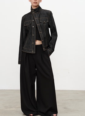 JCAESAR WOMEN 斜门襟收腰原牛夹克 12oz丹宁 挺阔有型牛仔外套秋