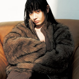 高克重 JCAESAR 皮草外套冬 双面穿立体褶短款 保暖环保皮草 WOMEN