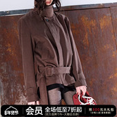 可拆卸垫肩 JCAESAR 双色 风衣 天丝混纺砂洗 WOMEN 系带短款