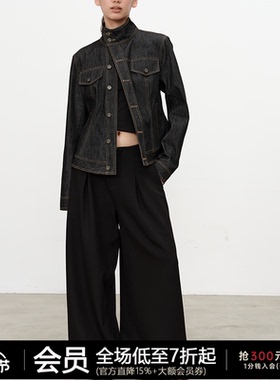 JCAESAR WOMEN 斜门襟收腰原牛夹克 12oz丹宁 挺阔有型牛仔外套秋