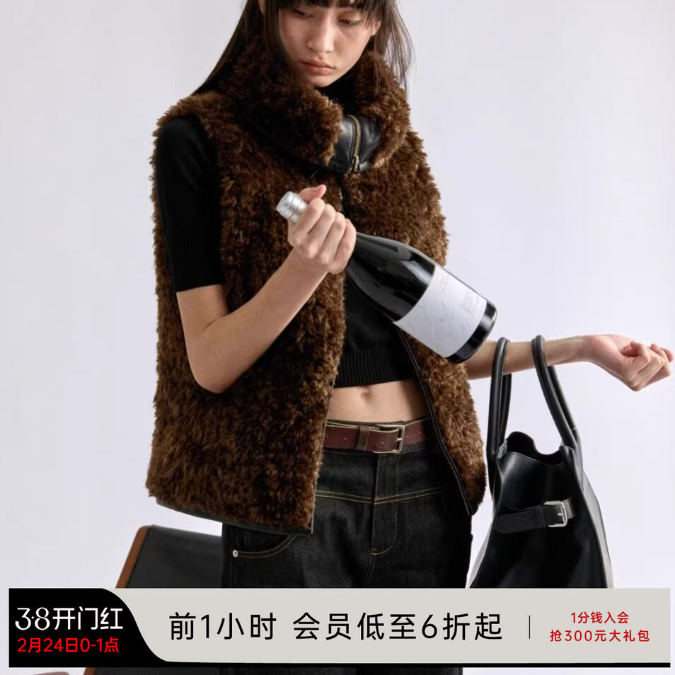 JCAESAR WOMEN 双面穿皮草马甲 90%白鸭绒 排骨羽绒服 保暖御寒 - JCAESAR WOMEN