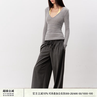 JCAESAR WOMEN V领长袖针织衫 天丝羊毛混纺 舒适薄透 多色可选