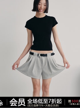JCAESAR SHORT CULOTS 天丝短裙裤 无腰头打褶 软糯 微A字半身裙