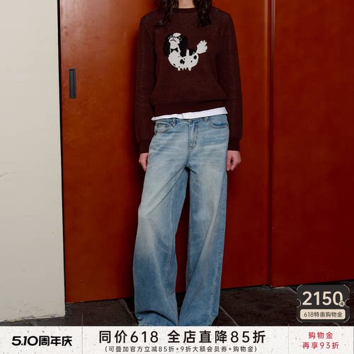 JCAESAR WOMEN 水洗蓝直筒牛仔裤 土耳其丹宁 经典浅蓝猫须