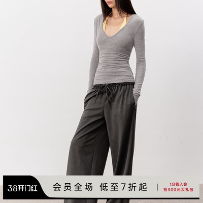 JCAESAR WOMEN V领长袖针织衫 天丝羊毛混纺 舒适薄透 多色可选