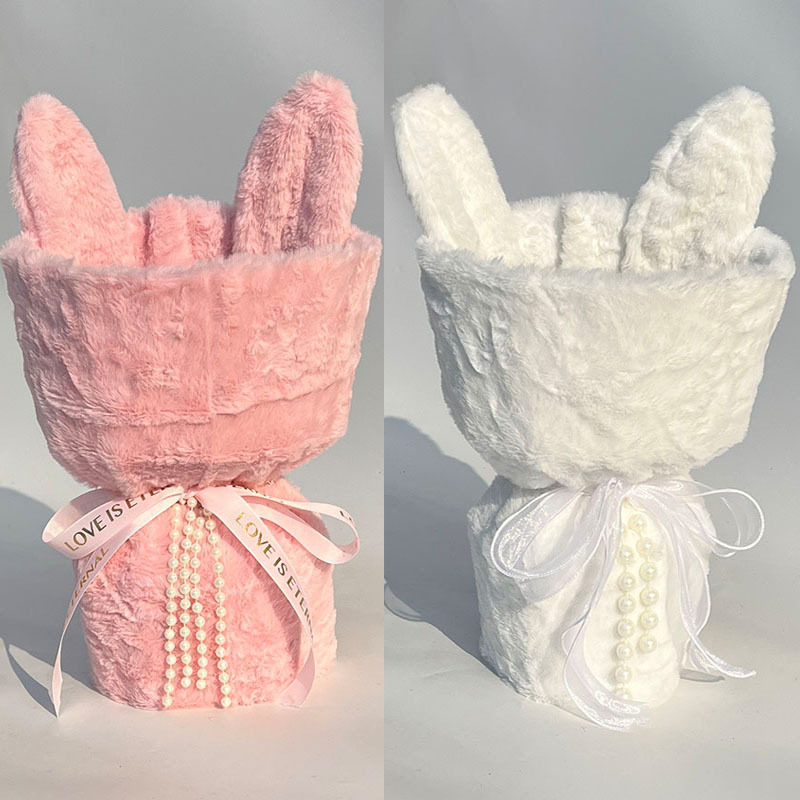花束包装半成品免做现成小兔子花壳包花纸材料套装可直接插花全套