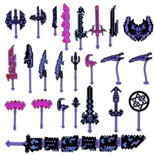 我的世界全套人仔武器包兼容积木史蒂夫人偶男孩拼装积木玩具钻石