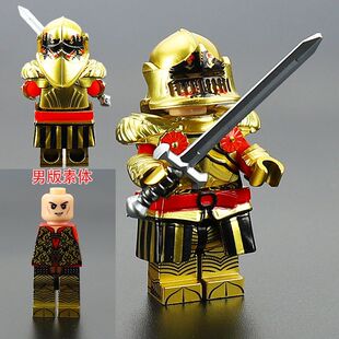 哥特骑士铠甲头盔中古城堡武器中世纪MOC第三方拼装积木人仔玩具