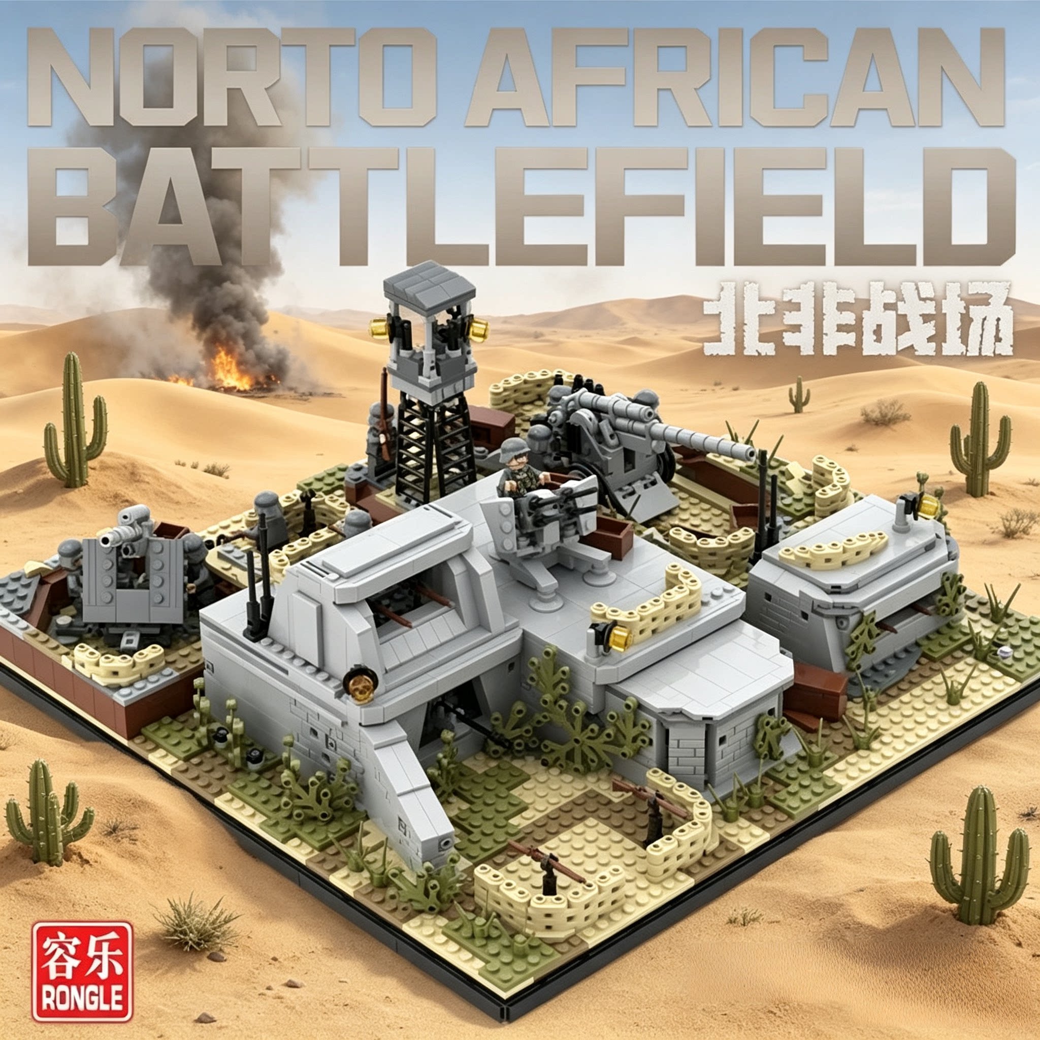 军事基地总部大型特种兵积木图片