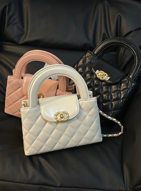 【A35#编码】小香风菱格经典款kelly链条包真皮手提凯莉斜挎包女