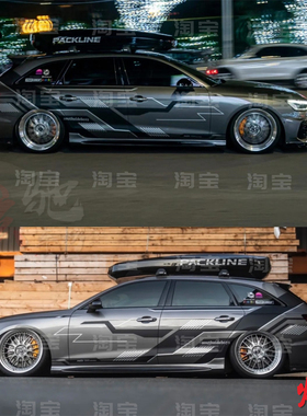 奥迪RS4 RS6车贴拉花A4 A6旅行车瓦罐车CC装饰车身改装贴纸