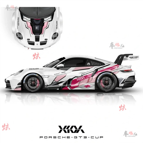 保时捷911车贴拉花Carrera4S 992 997 Targa改装引擎盖高达车身贴