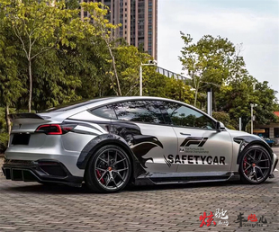 特斯拉Model3车贴拉花Model Y ModelS车身F1运动改装机盖贴纸