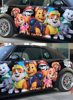 适用于MINIF56车贴拉花旺旺队 卡通糯玉米海鸥五菱宏光MINI贴纸