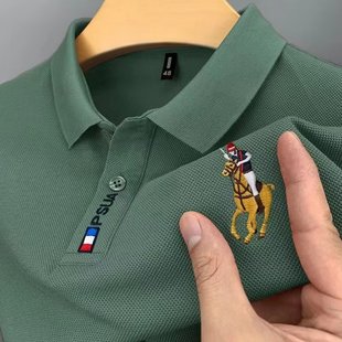 t恤男纯棉夏季 大码 保罗短袖 新款 衣服青年翻领polo衫 重磅弹力半袖