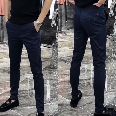 秋冬新款长裤休闲裤修身弹力简约