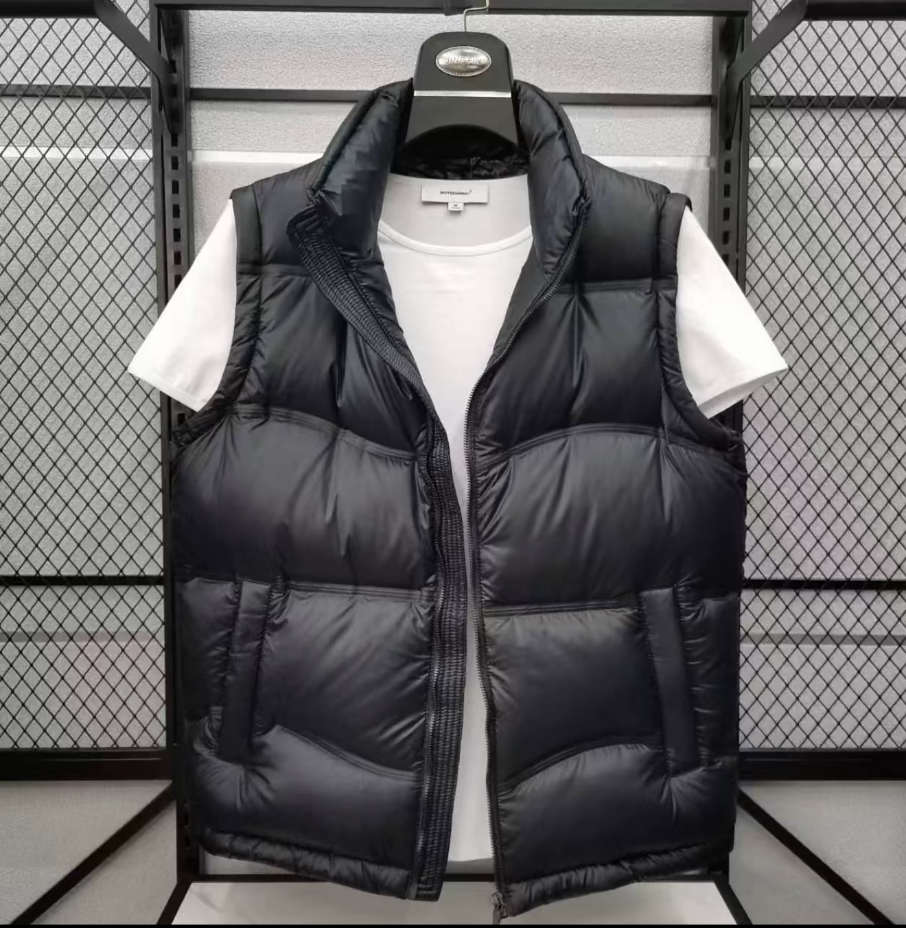 冬季男士时尚修身立领羽绒马甲