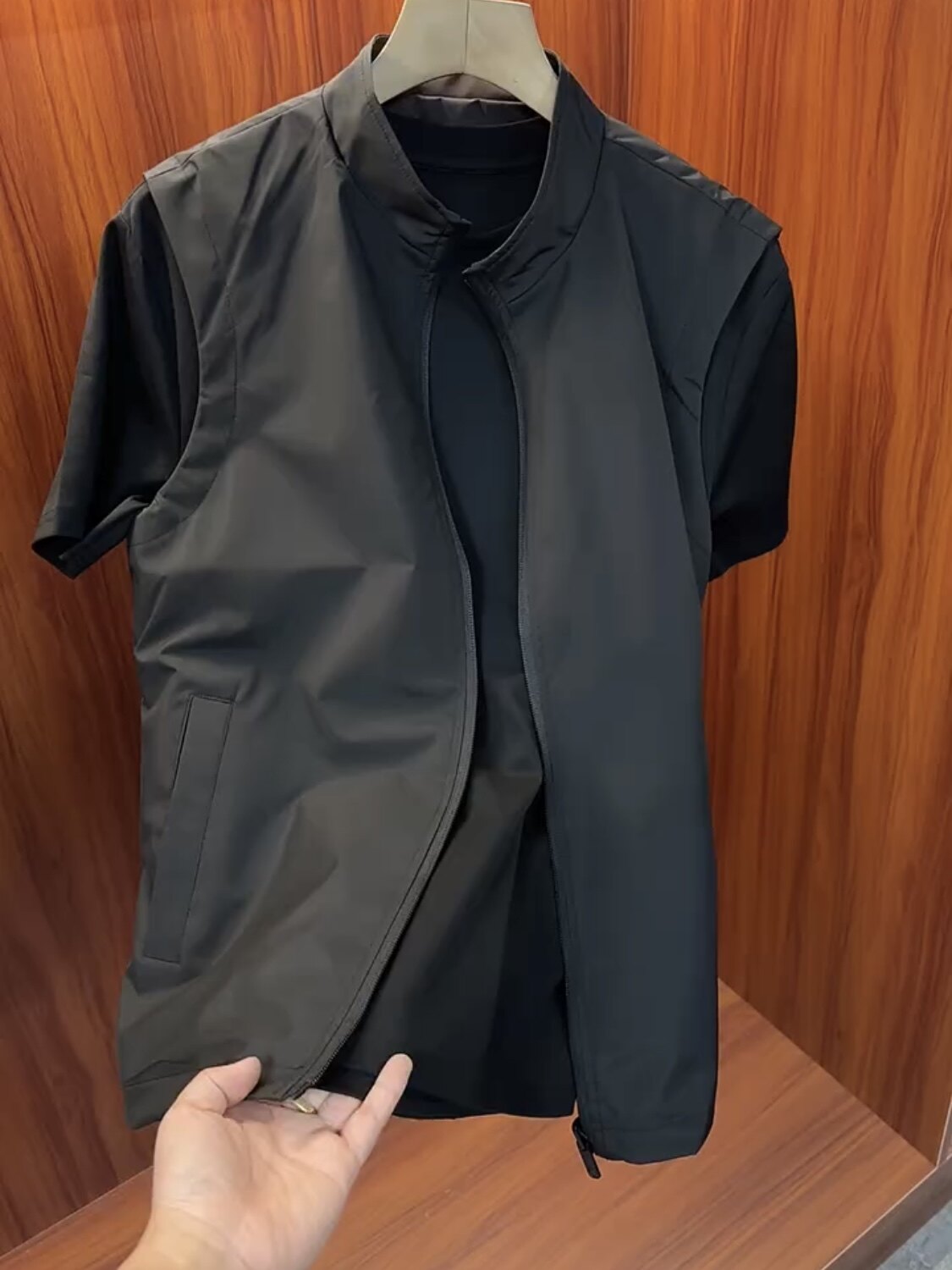 秋季男士立领休闲双面马甲2026新款时尚百搭气质青年纯色简约马夹