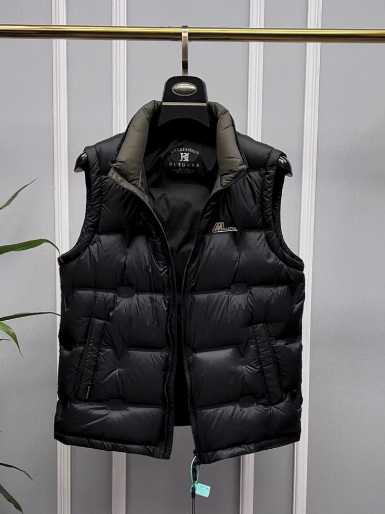 男士冬季立领羽绒马甲2025新款潮