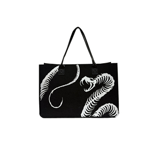 CyberLove (CL*）原创蛇骨托特包大容量毛毡包2025新款通勤手提包