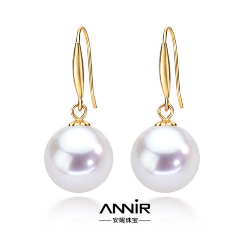 “龙珠耳环” 18K金 12-13mm 极光龙珠耳环  2186H00DY